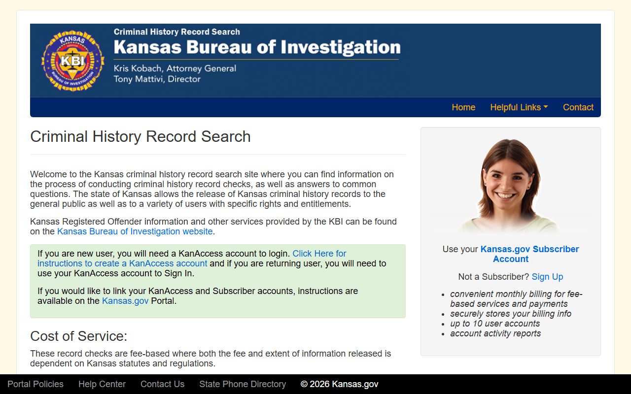 Anderson County criminal court records KBI criminal history search source