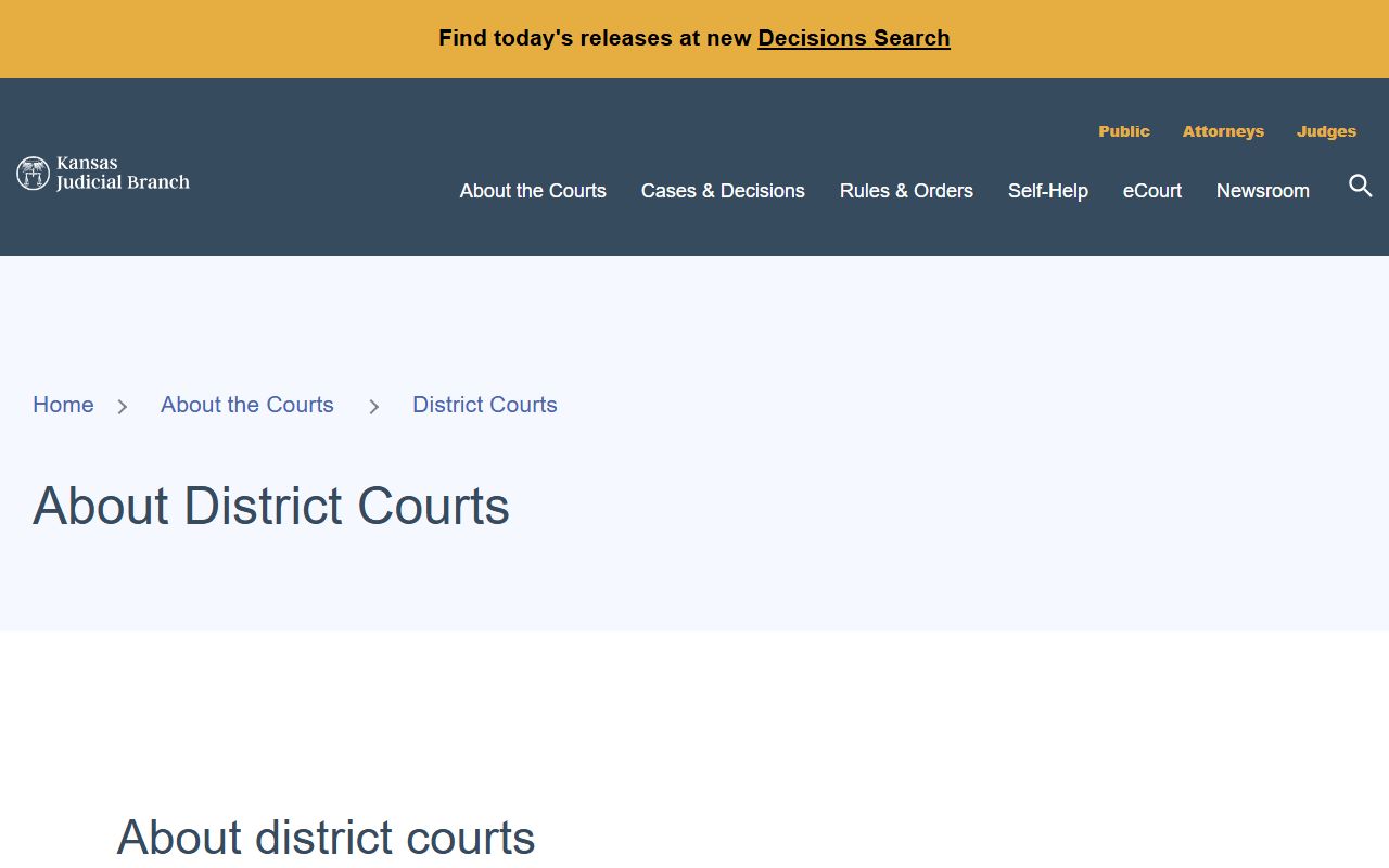Anderson County District Court records Kansas district court overview